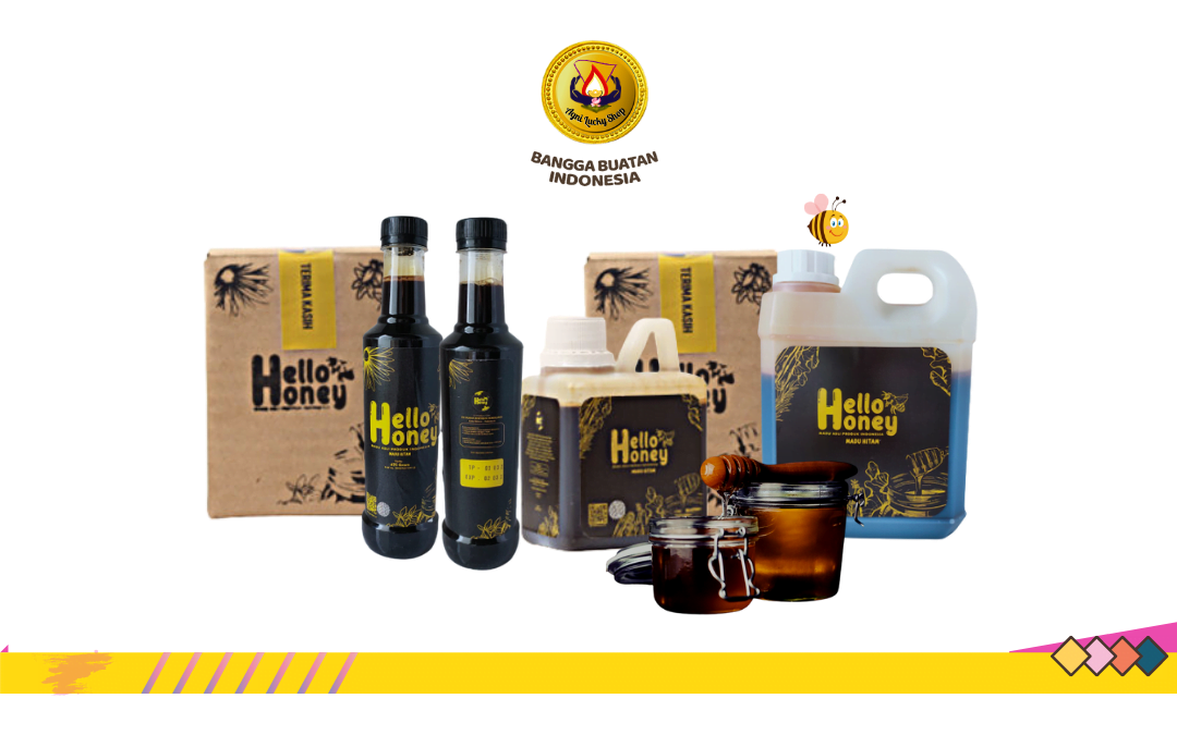 Jual Madu Hitam Herbal Pahit dari Hello Honey Kualitas Premium